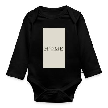 Heimatliebe Illustration auf Textil - Baby Bio-Langarm-Body - Schwarz - Vorne