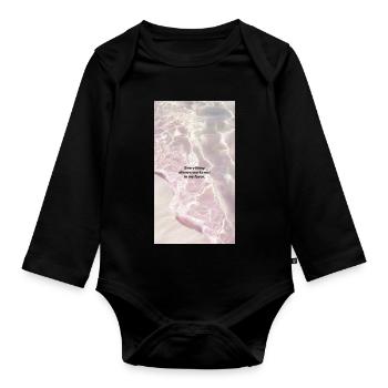Manifestation Affirmation Graphic - Organic Longsleeve Baby Bodysuit - black - Front