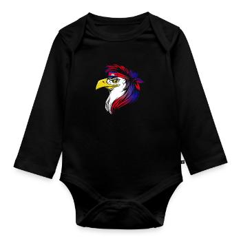 Cambodia - Organic Longsleeve Baby Bodysuit - black - Front