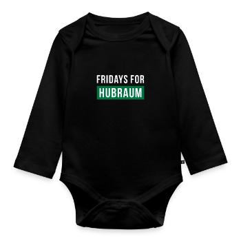 Fridays for Hubraum - Baby Bio-Langarm-Body - Schwarz - Vorne