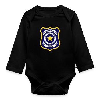 Vintage Grammar Police Funny Sarcastic Quotes - Organic Longsleeve Baby Bodysuit - black - Front