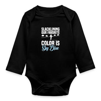 Slackline Gear Indoor Slacklining Swing Set - Baby Bio-Langarm-Body - Schwarz - Vorne