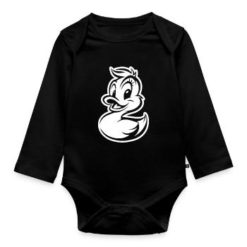Ente Enten - Baby Bio-Langarm-Body - Schwarz - Vorne