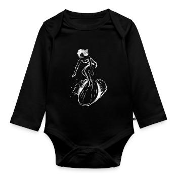 Surfer Wave Water Sports Surfing Surfers - Organic Longsleeve Baby Bodysuit - black - Front