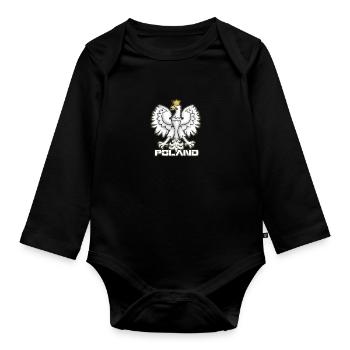 Polen - Baby Bio-Langarm-Body - Schwarz - Vorne
