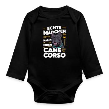 Chiens Cane Corso Italiano Chien - Body Bébé bio manches longues - noir - Devant