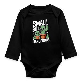 Cactus Cacti Desert Plant - Organic Longsleeve Baby Bodysuit - black - Front
