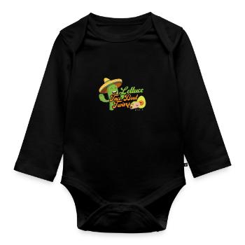 Baby - Salad Taco Talks About Twins - Organic Longsleeve Baby Bodysuit - black - Front