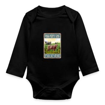 Kuhrasse Liebte Das Hochland - Baby Bio-Langarm-Body - Schwarz - Vorne