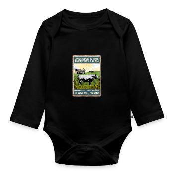 Cow Loved Wagyus - Organic Longsleeve Baby Bodysuit - black - Front