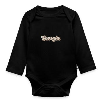 Vintage Hippie 70s USA État - Retro Georgia - Body Bébé bio manches longues - noir - Devant