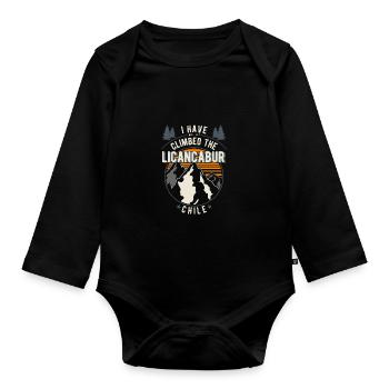Randonneurs - Grimpeurs - Randonnée Licancabur - Body Bébé bio manches longues - noir - Devant