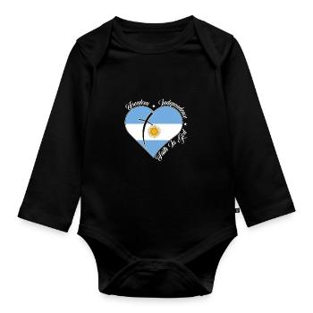 Liberté Foi en Dieu - Argentine - Body Bébé bio manches longues - noir - Devant
