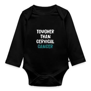 Plus dur que le cancer du col de l’utérus - Body Bébé bio manches longues - noir - Devant