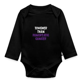 Härter Als Bauchspeicheldrüsenkrebs - Baby Bio-Langarm-Body - Schwarz - Vorne
