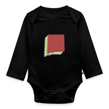 USA State - Vintage Map New Mexico - Organic Longsleeve Baby Bodysuit - black - Front