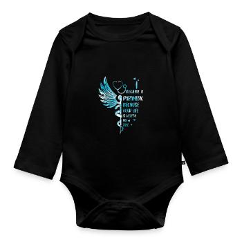 Life is worth it - Paramedics - Organic Longsleeve Baby Bodysuit - black - Front