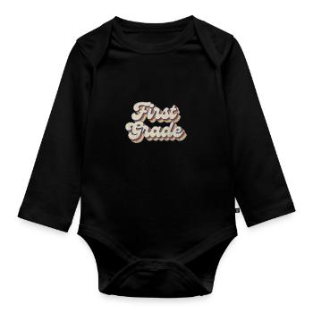 Boho Rainbow - Enseignant de première année - Body Bébé bio manches longues - noir - Devant
