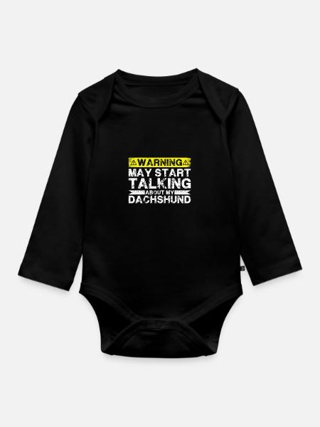 Apropos Dackel - Baby Bio-Langarm-Body - Schwarz