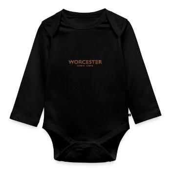Coordonnées de la ville des États-Unis - Worcester - Body Bébé bio manches longues - noir - Devant