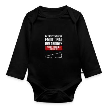 Emotional - Ragdoll Cat - Organic Longsleeve Baby Bodysuit - black - Front