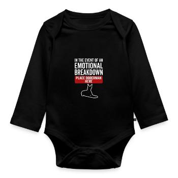 Emotional - Hundetubermann - Organic Longsleeve Baby Bodysuit - black - Front