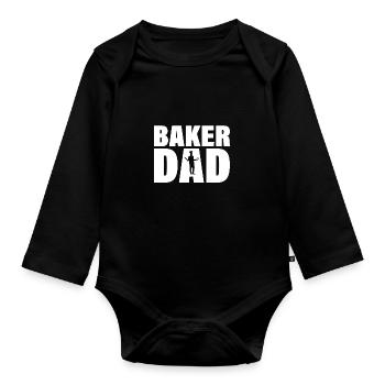 Job - Le père de Baker - Body Bébé bio manches longues - noir - Devant