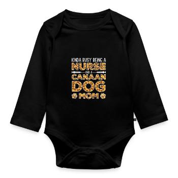 Infirmière Chien Mère - Canaan - Body Bébé bio manches longues - noir - Devant