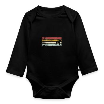 Meilleur père de tous les temps - Boxer - Body Bébé bio manches longues - noir - Devant