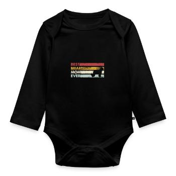 Meilleure mère de tous les temps - Briarde - Body Bébé bio manches longues - noir - Devant