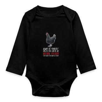 Sei Du Selbst - Ancona Chicken - Baby Bio-Langarm-Body - Schwarz - Vorne