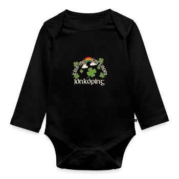 Embrasse-moi - Saint-Patrick Jönköping - Body Bébé bio manches longues - noir - Devant