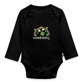 Embrasse-moi - Saint-Patrick Norrköping - Body Bébé bio manches longues - noir - Devant