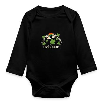 Kiss Me - Saint-Patrick Brisbane - Body Bébé bio manches longues - noir - Devant