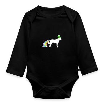 Chien de Saint-Patrick - Berger d’Anatolie - Body Bébé bio manches longues - noir - Devant