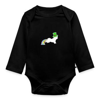 Le Chien de Saint-Patrick - Bichon Frise - Body Bébé bio manches longues - noir - Devant