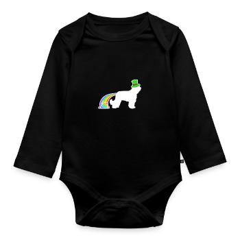 Chien de Saint-Patrick - Briarde - Body Bébé bio manches longues - noir - Devant