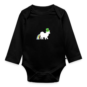 Le Chien de Saint-Patrick - Pomsky - Body Bébé bio manches longues - noir - Devant