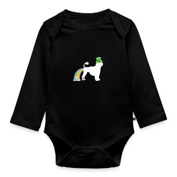 Chien de Saint-Patrick - Eau portugaise - Body Bébé bio manches longues - noir - Devant