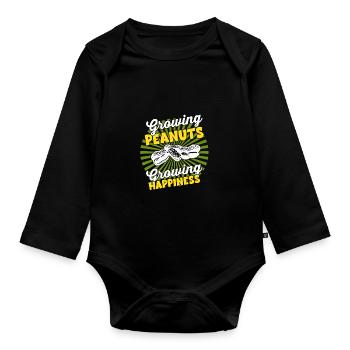 Wachsende Ernte - Farmer Harvest Peanut - Baby Bio-Langarm-Body - Schwarz - Vorne
