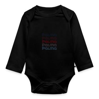 Vintage Spain City - Retro Palma - Organic Longsleeve Baby Bodysuit - black - Front