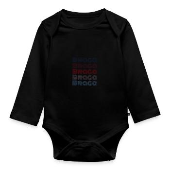 Vintage Portugal City - Retro Braga - Body Bébé bio manches longues - noir - Devant