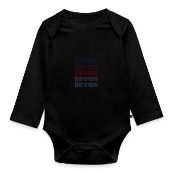 Vintage Armenia City - Retro Ijevan - Body Bébé bio manches longues - noir - Devant