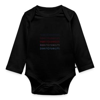 Vintage Grenada City - Retro Saint George's - Organic Longsleeve Baby Bodysuit - black - Front
