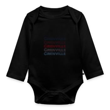 Vintage Grenada City - Retro Grenville - Organic Longsleeve Baby Bodysuit - black - Front