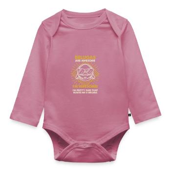 Les bélugas sont formidables - Mama Dad - Body Bébé bio manches longues - mauve - Devant