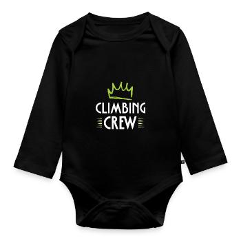 Climbing Crew - Organic Longsleeve Baby Bodysuit - black - Front
