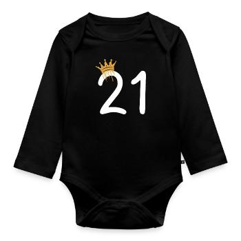21 - Body Bébé bio manches longues - noir - Devant