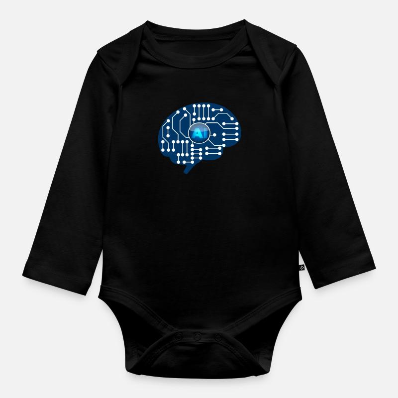Künstliche Intelligenz - Baby Bio-Langarm-Body - Schwarz