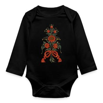 JÄRVSÖ - Organic Longsleeve Baby Bodysuit - black - Front